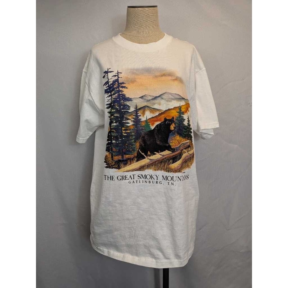 Fruit of the Loom Great Smoky Mountains Black Bear T-Shirt Size L